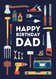 Happy Birthday Dad Tools Personalised Card
