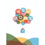 New Home Balloons Personalised Card