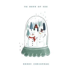 Snow Globe To Both Of You Personalised Christmas Card