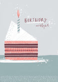 Birthday Wishes Cake Slice Personalised Card