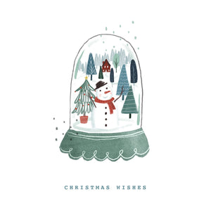 Christmas Wishes Snow Globe Personalised Christmas Card