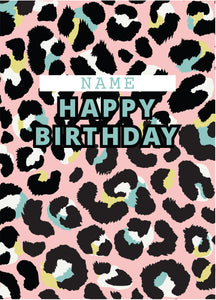 Leopard Birthday Personalised Card