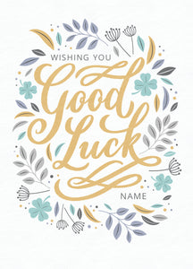 Good luck Personalised Card