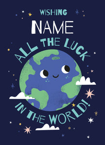 All the Luck in the World Personalised Card