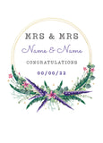 Mrs and Mrs Wedding Celebration Personalised Card