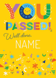 You Passed Personalised Card