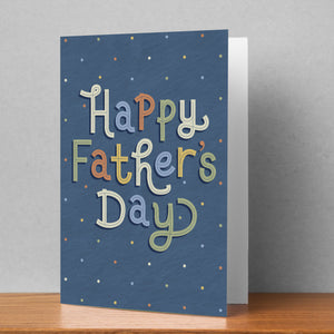 Happy Father's Day Spotty Personalised Card
