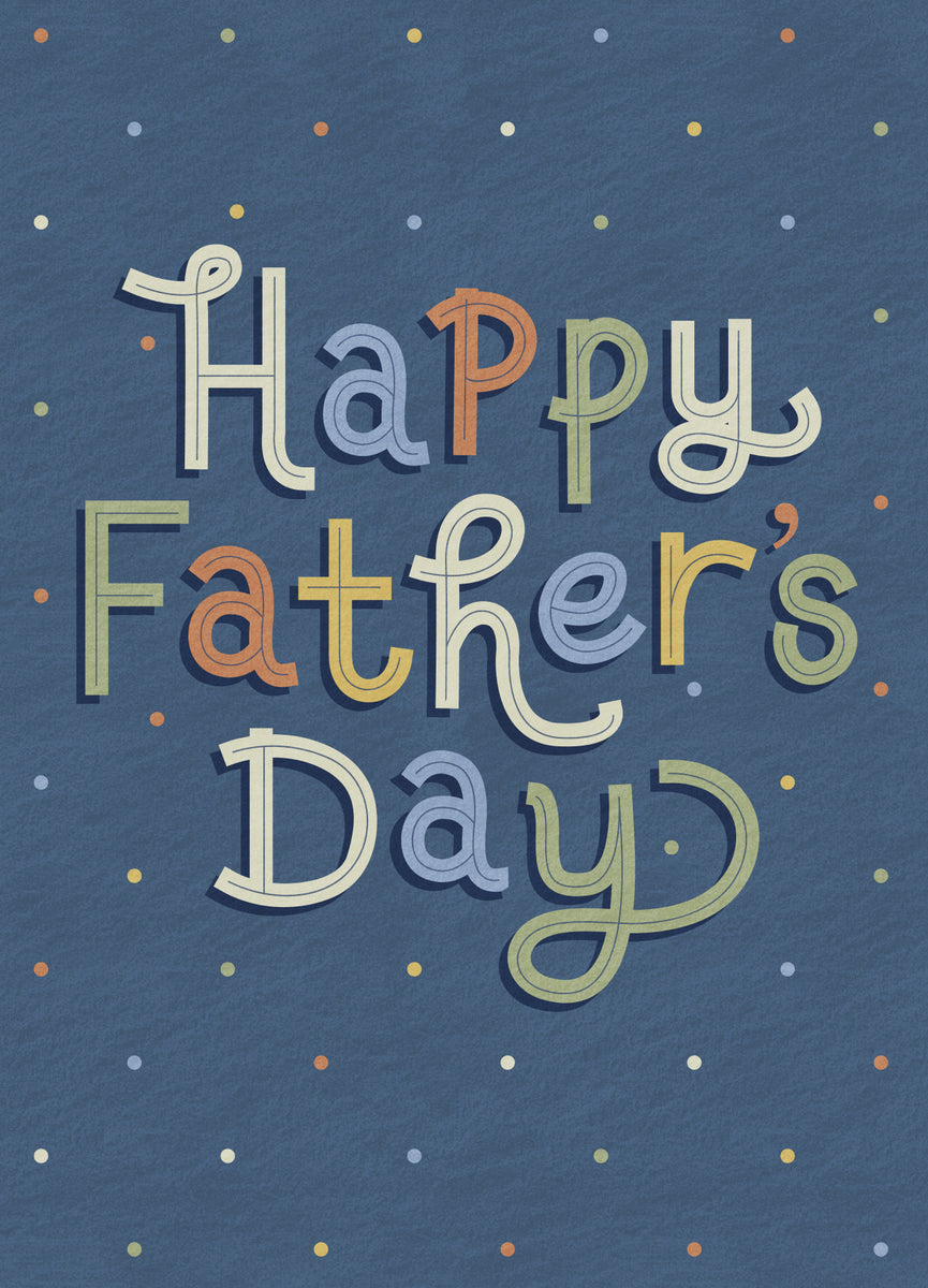 Happy Father's Day Spotty Personalised Card – Macmillan Cancer Support Shop