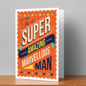 Marvellous Man Personalised Card