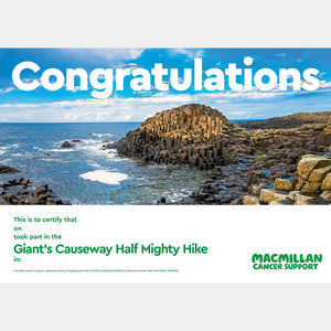 Mighty Hike Giant Causeway Half Certificate