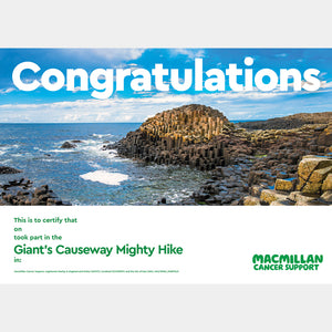 Mighty Hike Giant Causeway Certificate