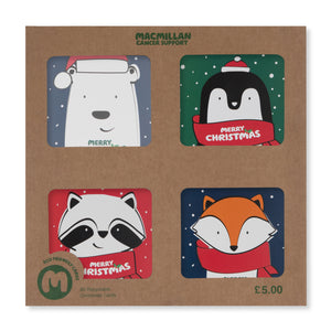 Animal Christmas Cards - 20 Pack