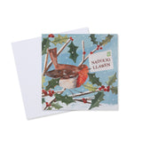 Welsh Traditional Robin Christmas Card - 10 Pack