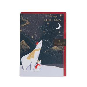 Sara Miller Polar Bears  Single Christmas Card
