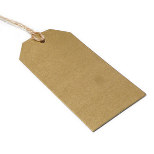 10 Plain Gold Craft Gift Tags