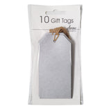 10 Plain Silver Craft Gift Tags