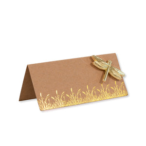 Gold Dragonfly Place Name  (Pack of 10)
