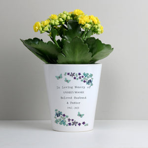 Personalised Forget Me Not Flower Pot