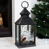 Personalised Robins Appear.. Memorial Black Lantern