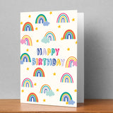 Happy Birthday Rainbows Personalised Card