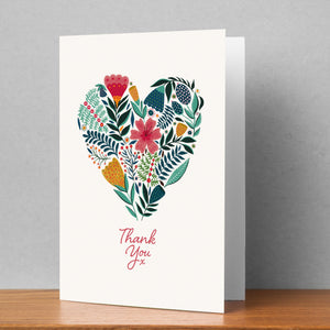 Thank You Heart Personalised Card