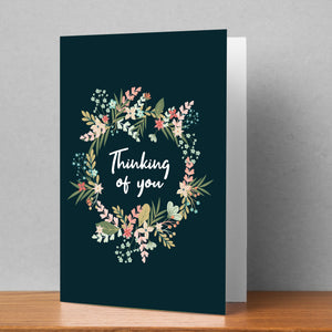 Thinking of You Flowers Personalised Card