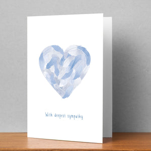 Feather With Sympathy Personalised Card