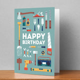 Happy Birthday Tools Personalised Card