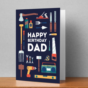 Happy Birthday Dad Tools Personalised Card
