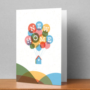 New Home Balloons Personalised Card