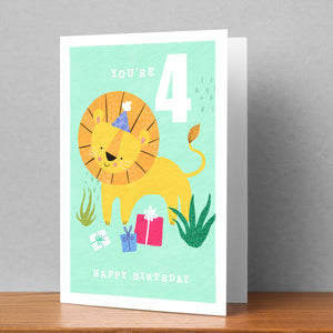Happy 4th Birthday Personalised Card