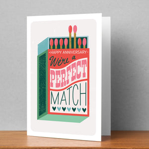 Happy Anniversary Matchbox Personalised Card