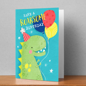Have a Roarsome Birthday Personalised Card