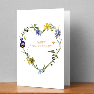Happy Anniversary Heart Personalised Card