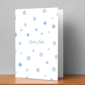 Just A Note Spotty Personalised Card
