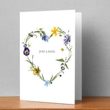 Just A Note Heart Personalised Card