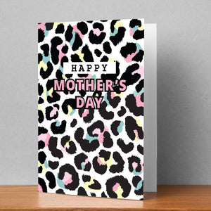 Happy Mother's Day Leopard Personalised Card