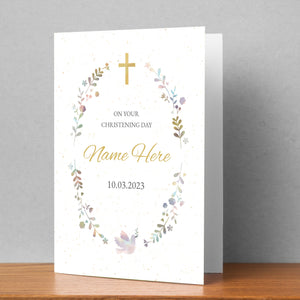 On Your Christening Day Personalised Card