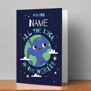 All the Luck in the World Personalised Card