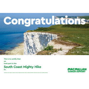 Mighty Hike South Coast Certificate