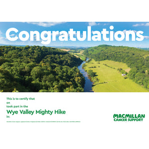 Mighty Hike Wye Valley Certificate